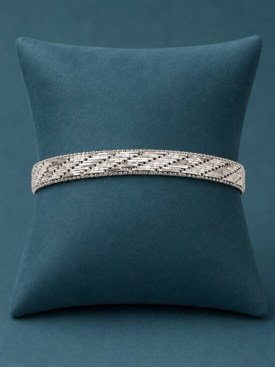 ULTRA FINE SILVER by QVC Jewelry - Milor .950 Ultra Fine Silver Riccio Bracelet – Made in Italy – 8